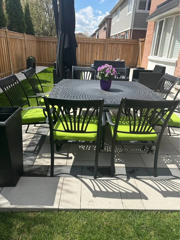 Premium Cast Aluminum Patio Dining Set - 8 Chairs - photo 4
