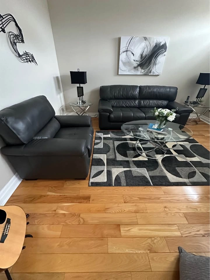 Genuine Leather Sofa & Chair Set - photo 2