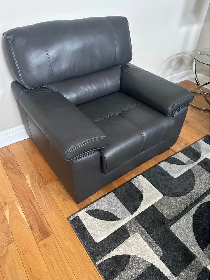Genuine Leather Sofa & Chair Set - photo 5