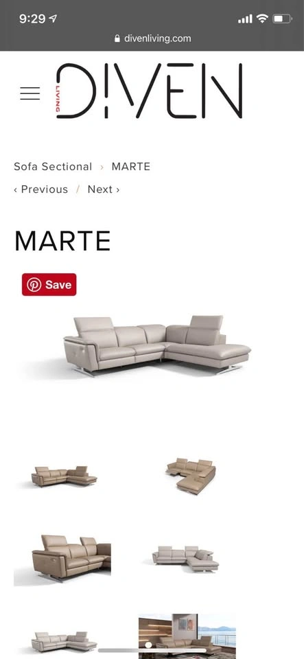 Italian Leather - L shape couch - photo 2