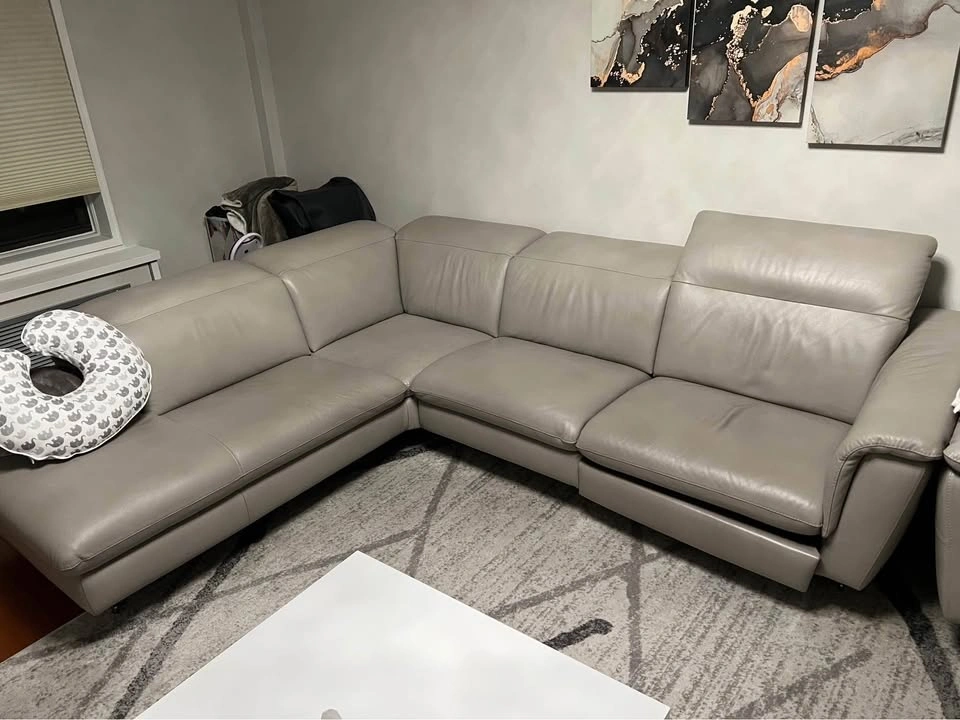 Italian Leather - L shape couch - photo 3