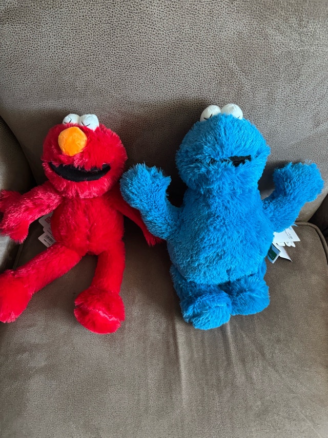 Sesame Street Elmo and Cookie Monster Plush Toys