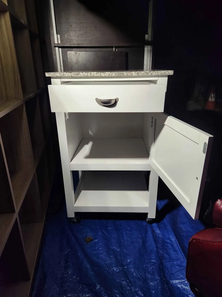 White Kitchen Cart Granite Top - photo 2
