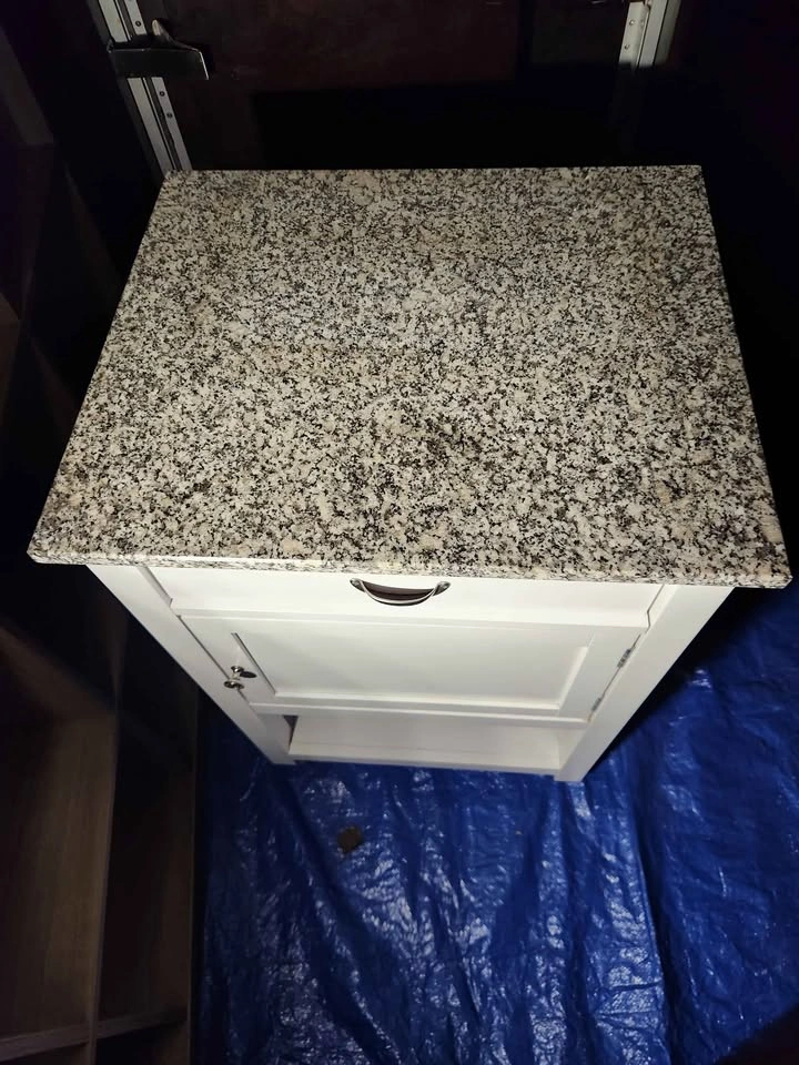 White Kitchen Cart Granite Top - photo 3