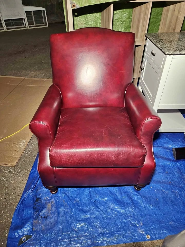 Beautiful Burgundy Leather Chair