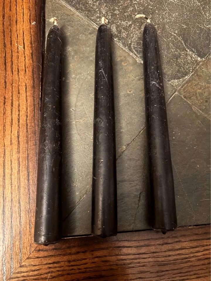 IKEA Vintage Candle Holders With Candles 1 Set Of 3 - photo 4