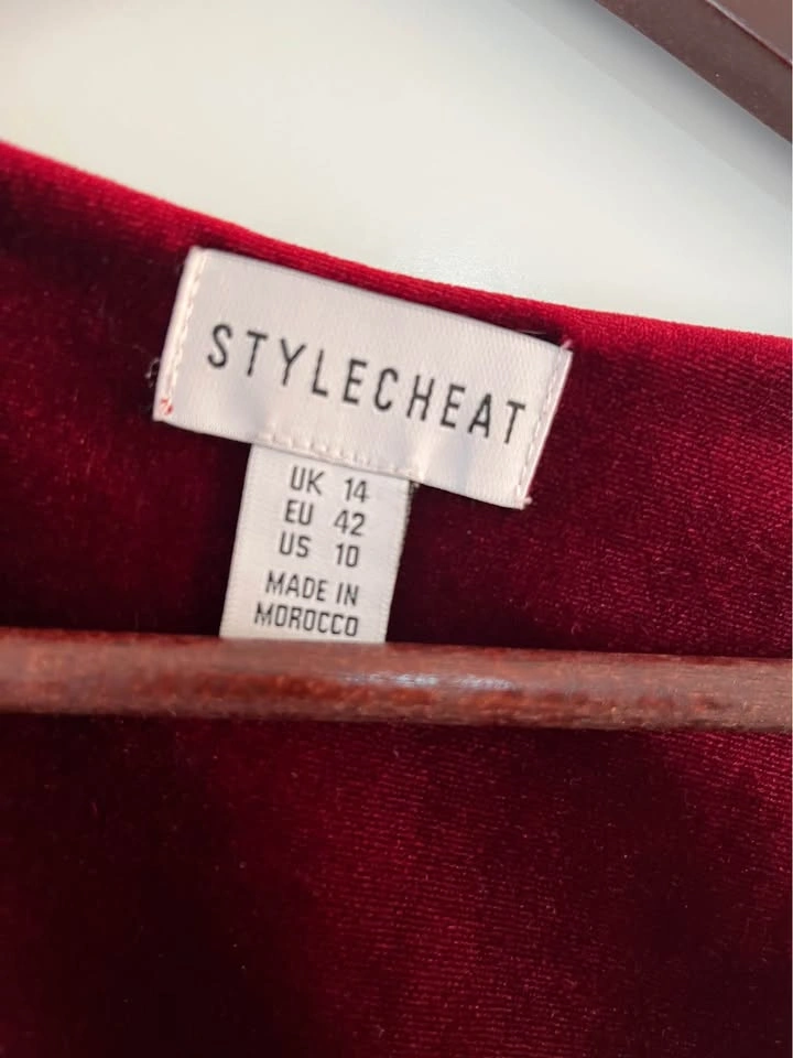 StyleCheat Red Velvet Midi Dress - photo 3