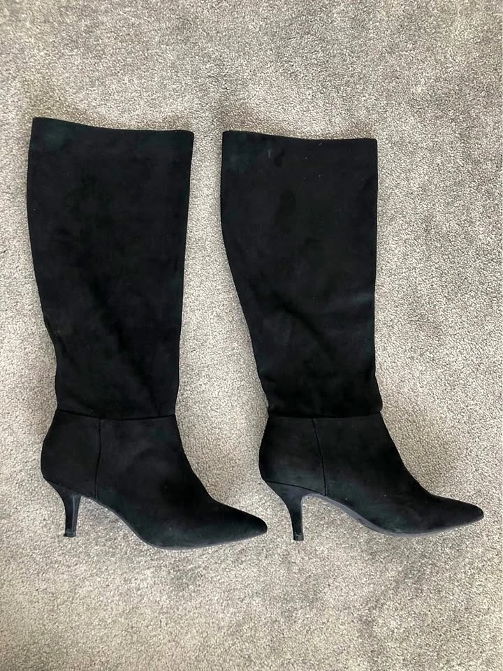 Like New Black Heeled Boots