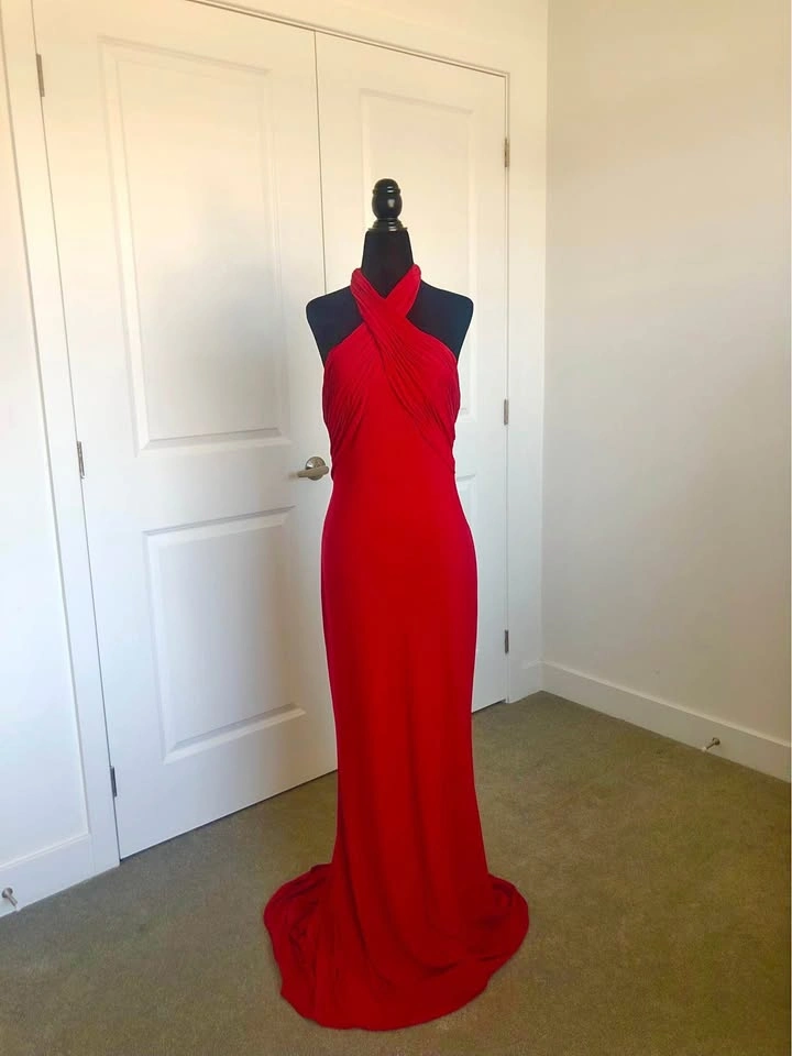 Red Backless Dress/ Gown