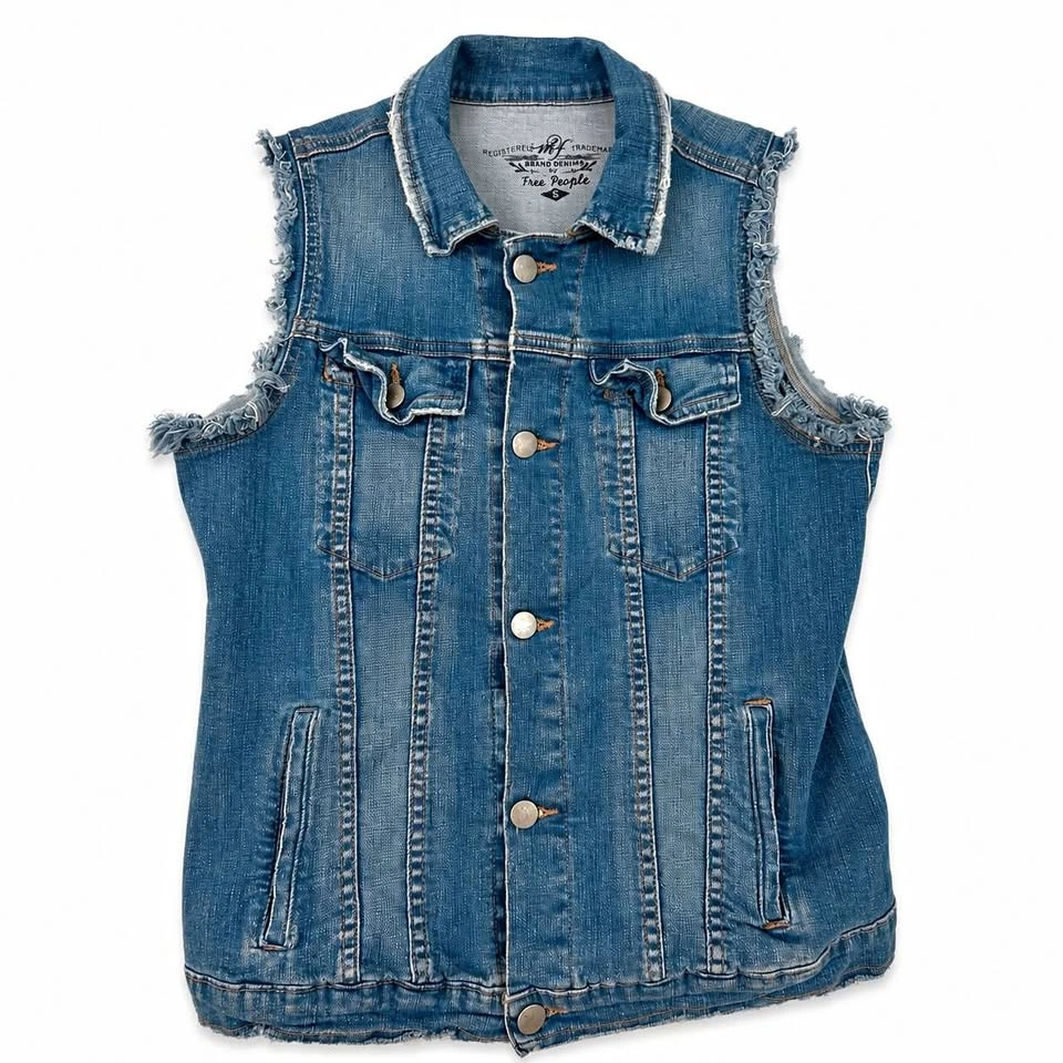 Free People Denim Vest - Small