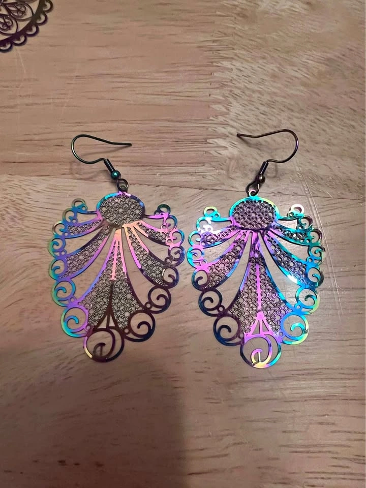 More Iridescent Dangle Earrings