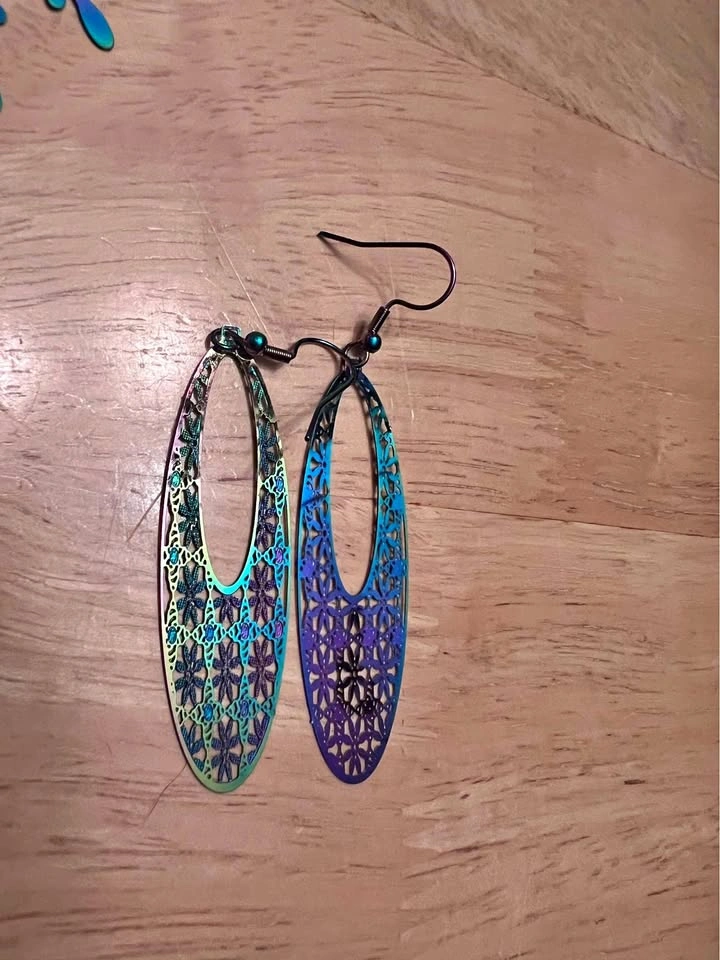 Iridescent Dangle Earrings