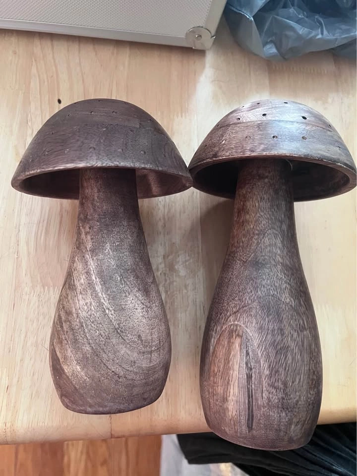 Handmade Wood Mushrooms - photo 2