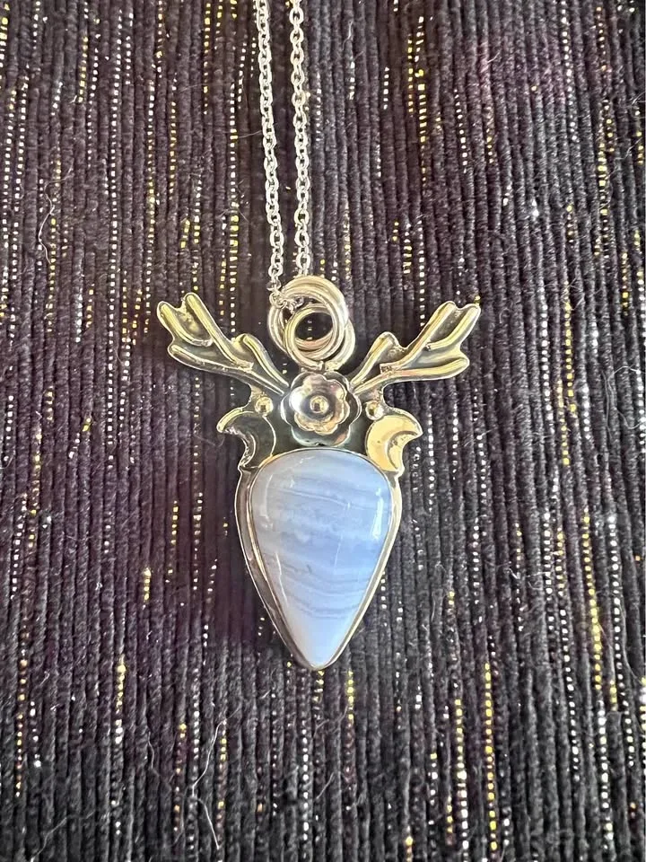 Blue Lace Agate Necklace