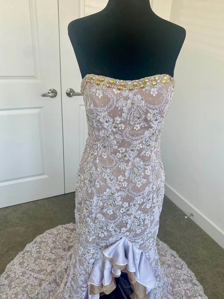 New White-Nude Wedding Dress - photo 2