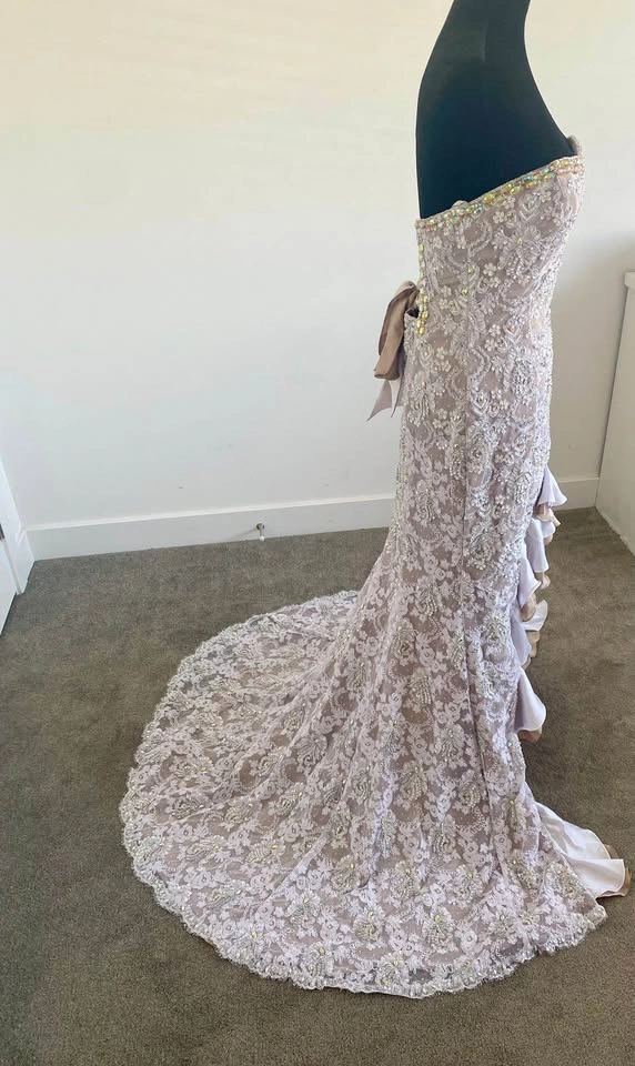 New White-Nude Wedding Dress - photo 3
