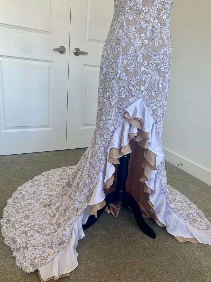 New White-Nude Wedding Dress - photo 4