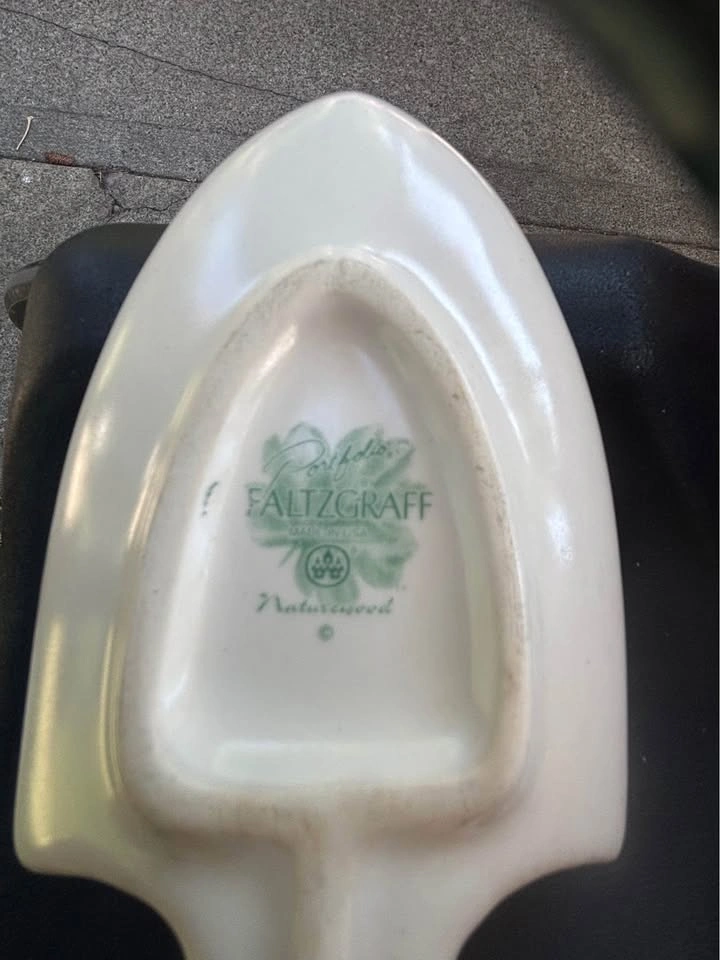 Spoon Rest Ceramic Pfaltzgraff Naturewood Shovel Trowel Leaf Pri - photo 3