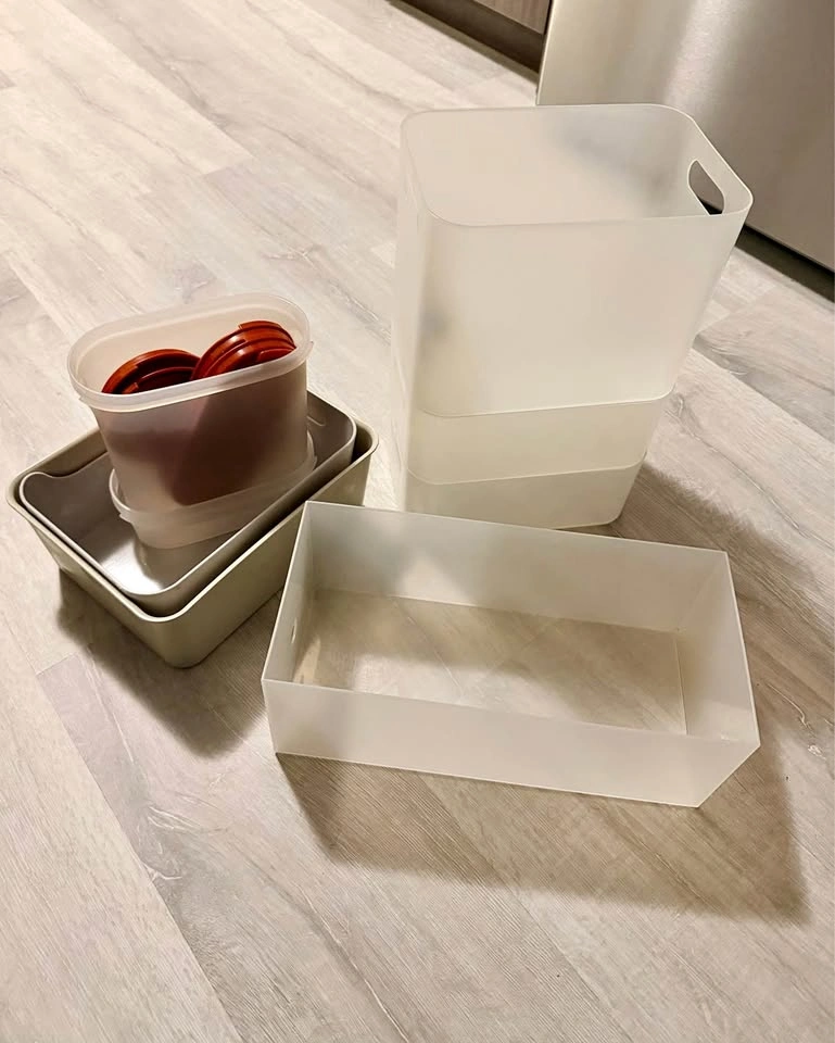 Assorted Plastic Storage Bins & Containers