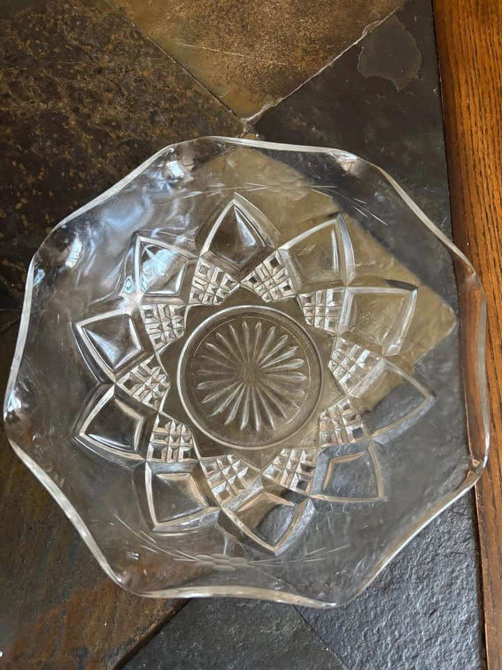 Bowl Depression Glass Hazel Atlas Diamond Arches Clear - photo 2