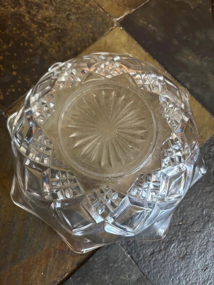Bowl Depression Glass Hazel Atlas Diamond Arches Clear - photo 3