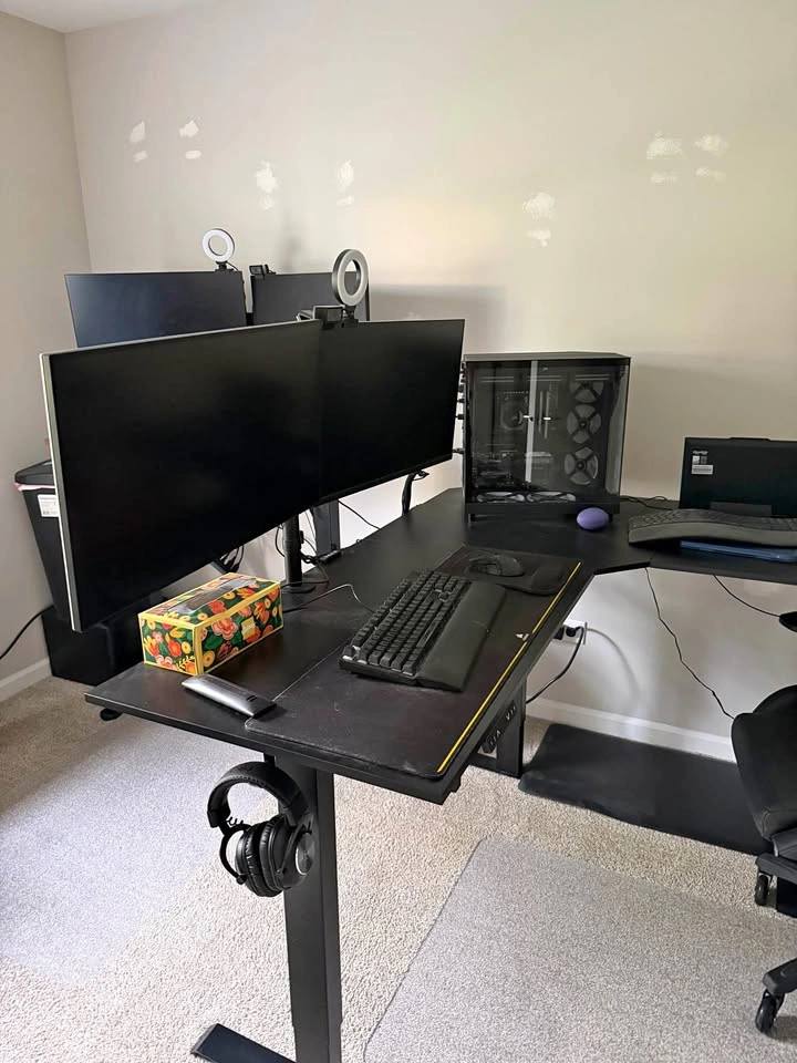 FEZIBO L-Shaped Electric Standing Desk - 63 Inch