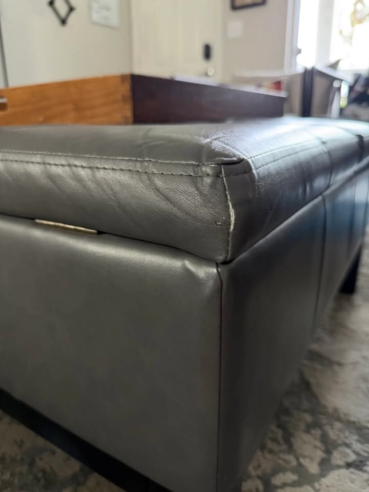 Grey Storage Ottoman - photo 3