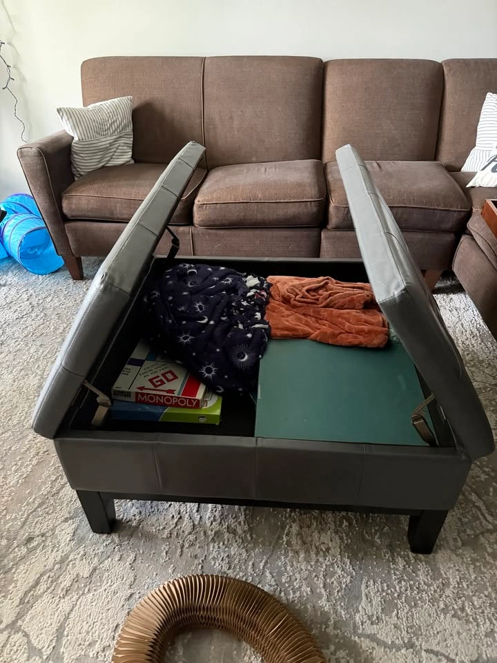 Grey Storage Ottoman - photo 4