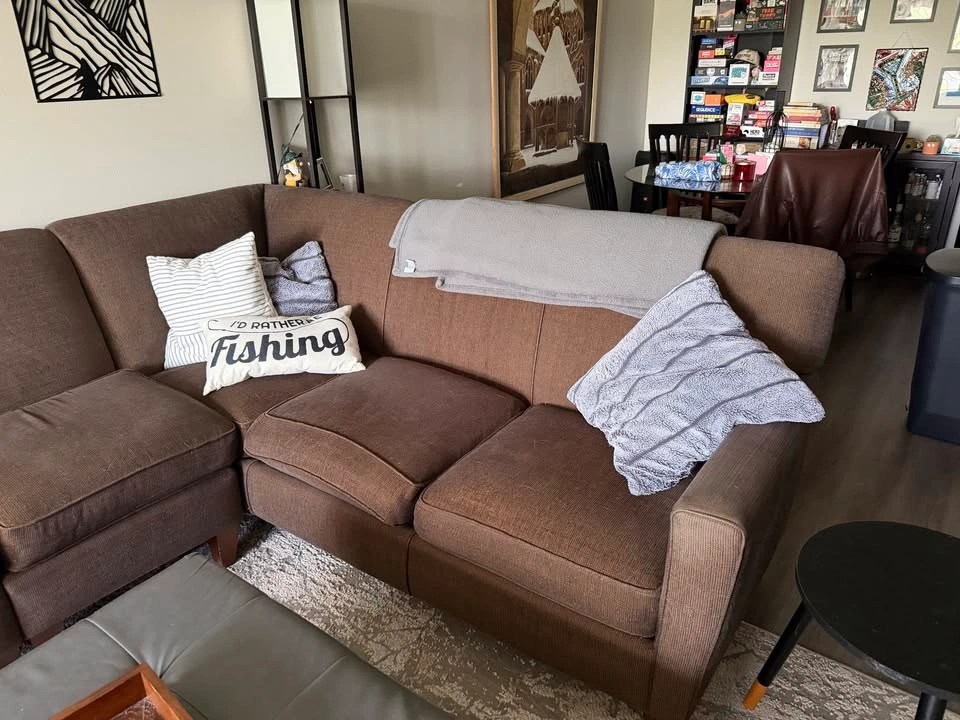 Brown 6 Seater Sectional Sofa - photo 2