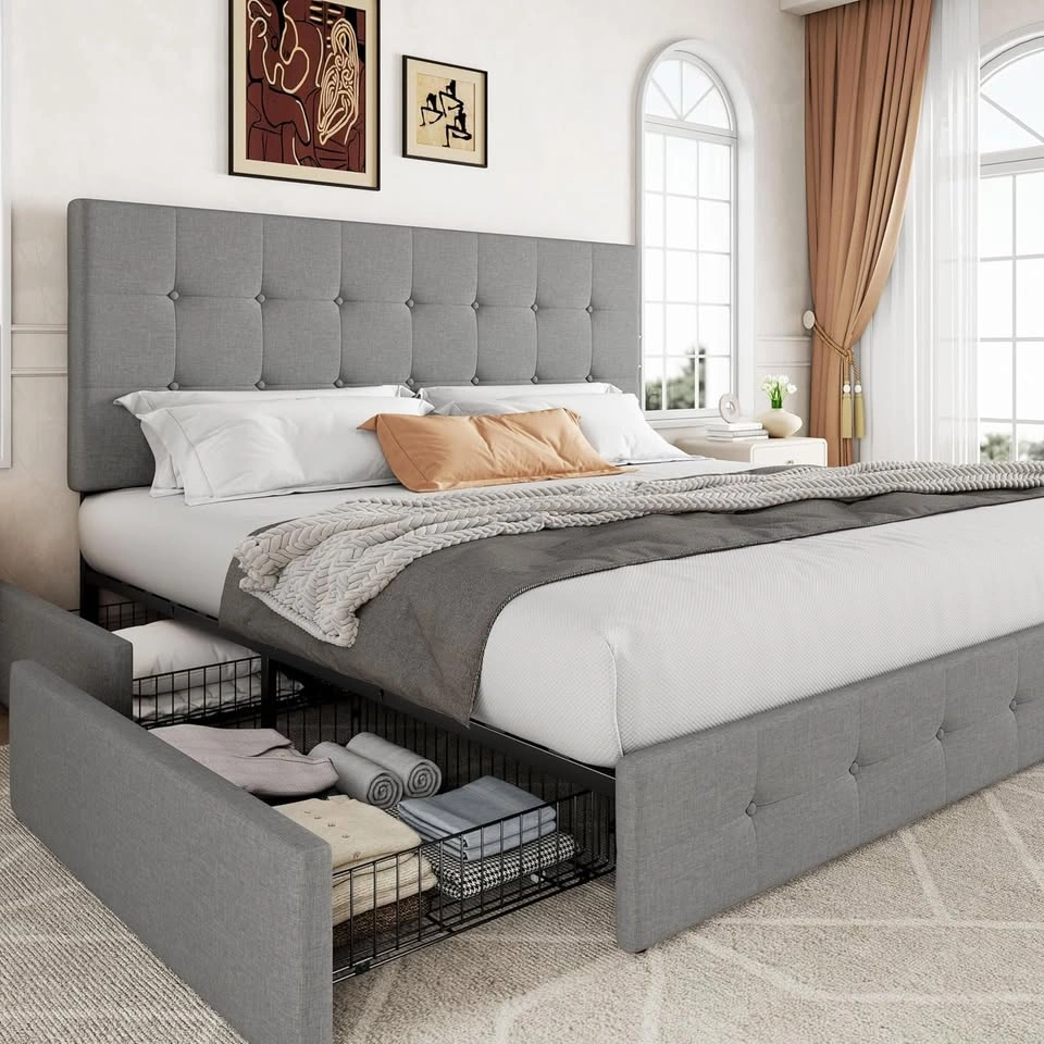 King Bed Frame with Storage - photo 2