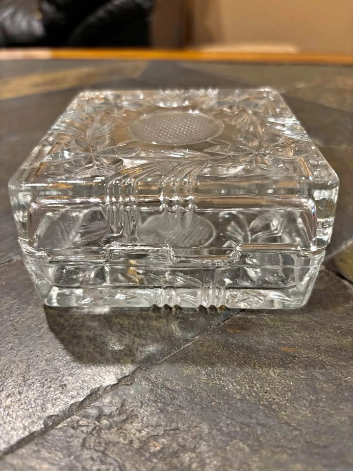Jewelry Box Glass Vintage Retro Crystal 1970’s