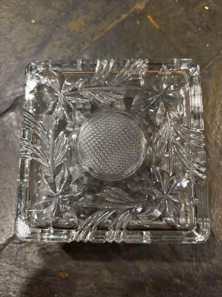 Jewelry Box Glass Vintage Retro Crystal 1970’s - photo 3