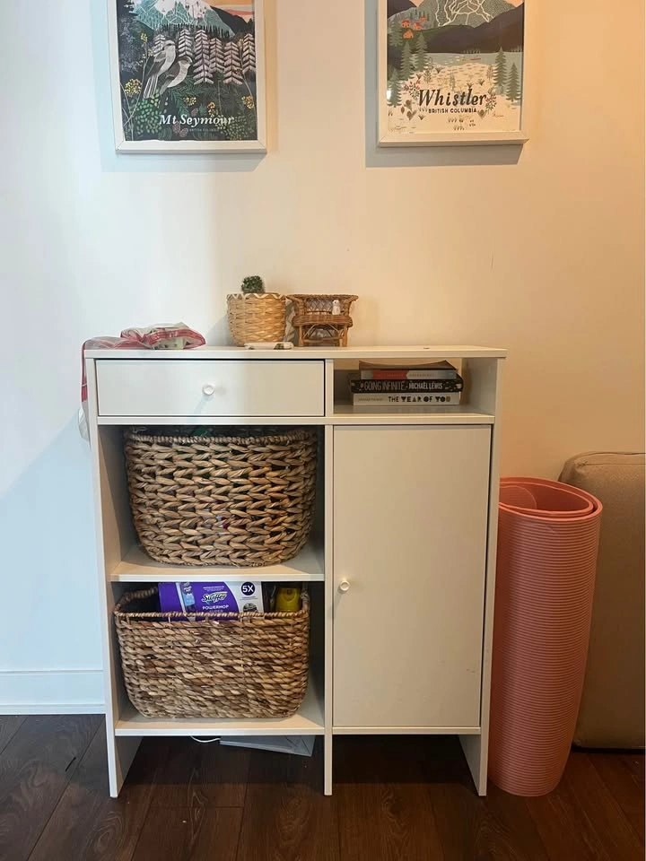 IKEA BAGGEBO White Sideboard Storage Cabinet - photo 2