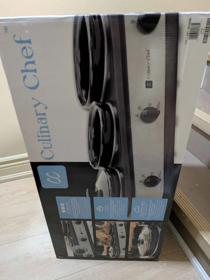 3-Station Slow Cooker & Food Warmer by Culinary Chef - photo 3
