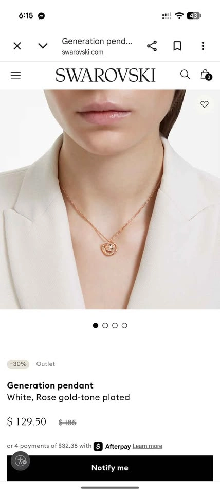 Swarovski Generation Necklace & Earring Set - Rose Gold (With Bo - photo 4