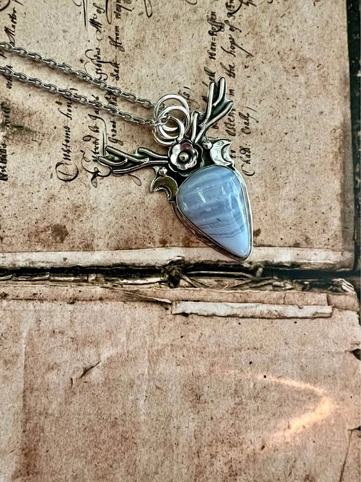 Blue Lace Agate — “Cernnunos”