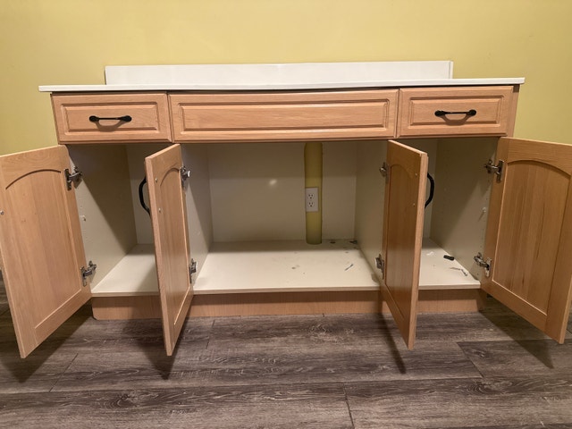 58” Bathroom Vanity with Sink Top – Great Condition - photo 2