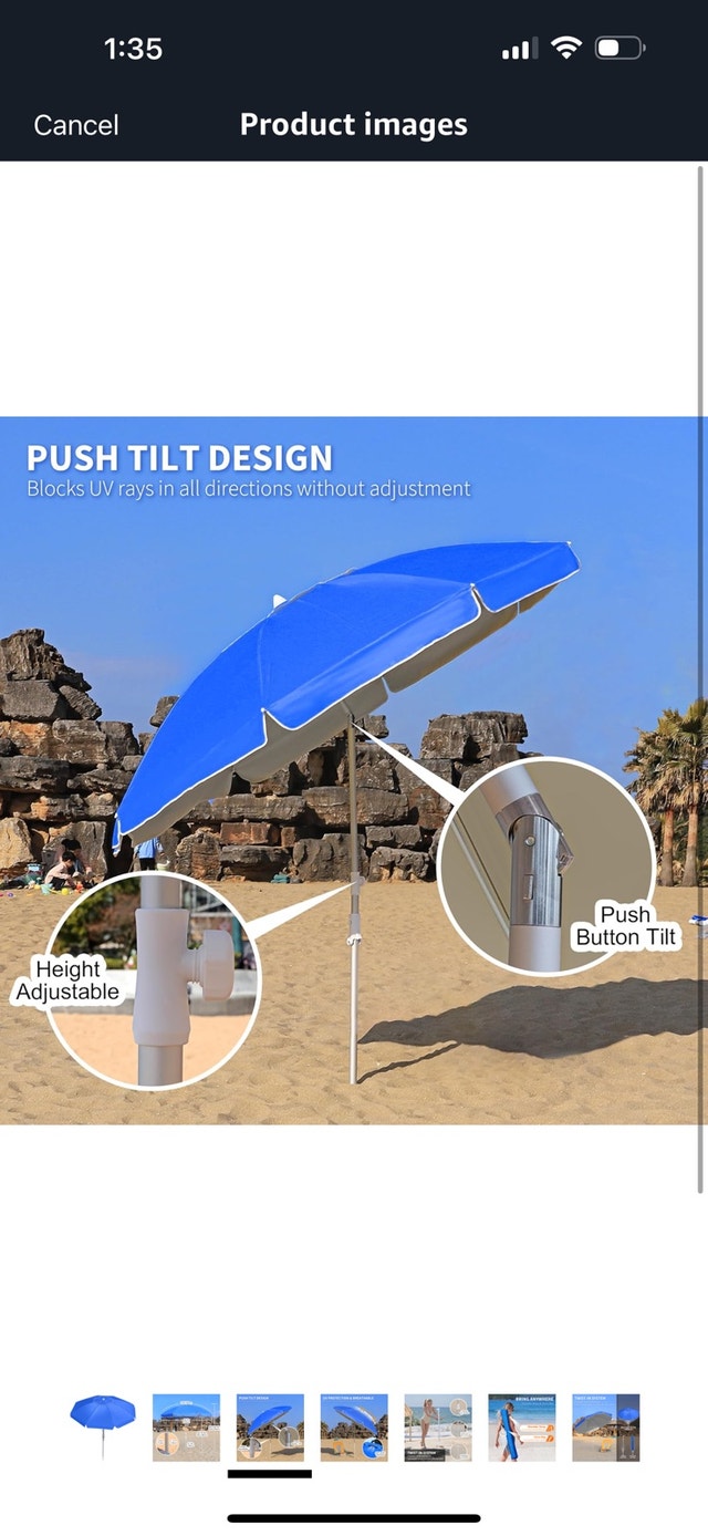Premium FisQueen 8-Foot Beach Umbrella — Brand New - photo 3