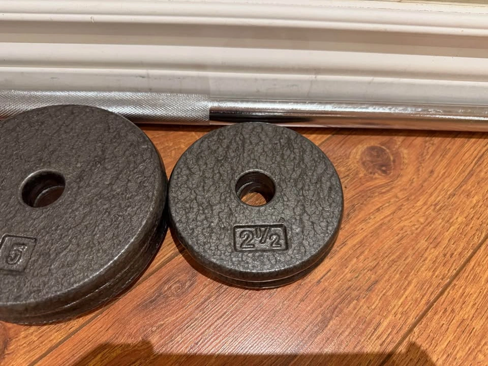 1” Chrome Barbell with Weight Plates - photo 4