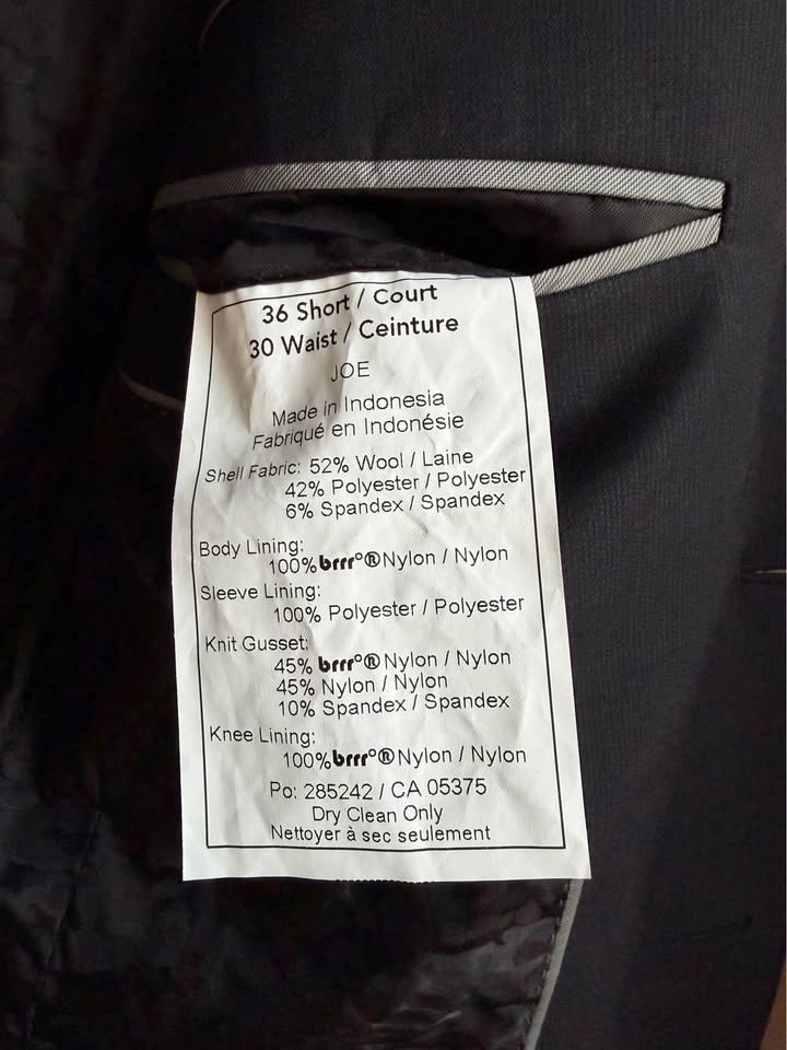 Men's Black Suits Size 36 Short / 30 Waist - photo 4