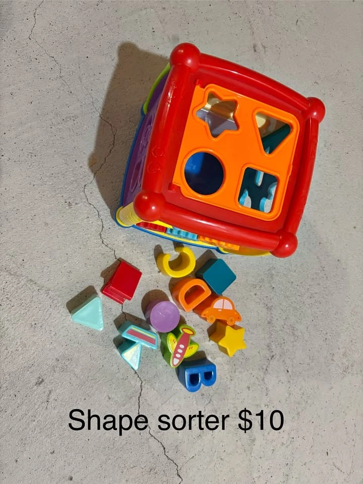 Toys: Xylophone, Caterpillar, Blocks, Shape Sorter - $35 for All