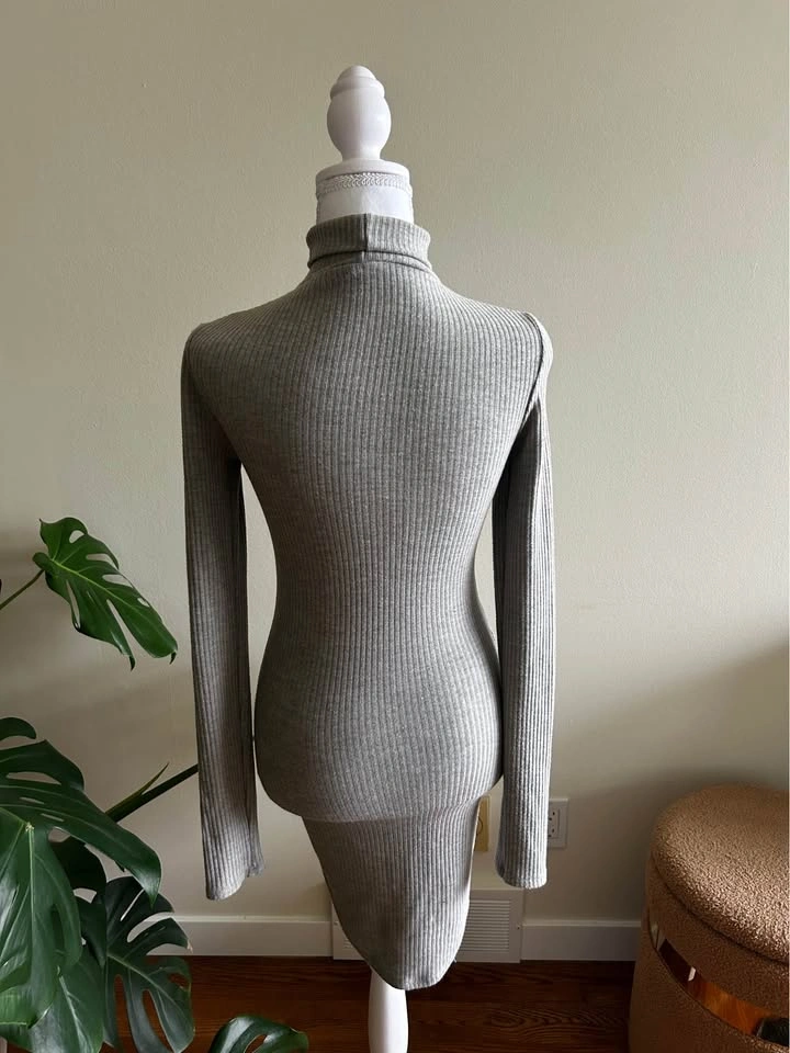 Grey long sleeve dress - photo 2