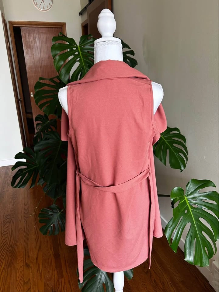 Coral tie up vest - photo 3