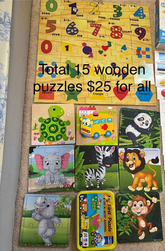 Wooden Puzzles, Board Books, Magnetic Spell Game