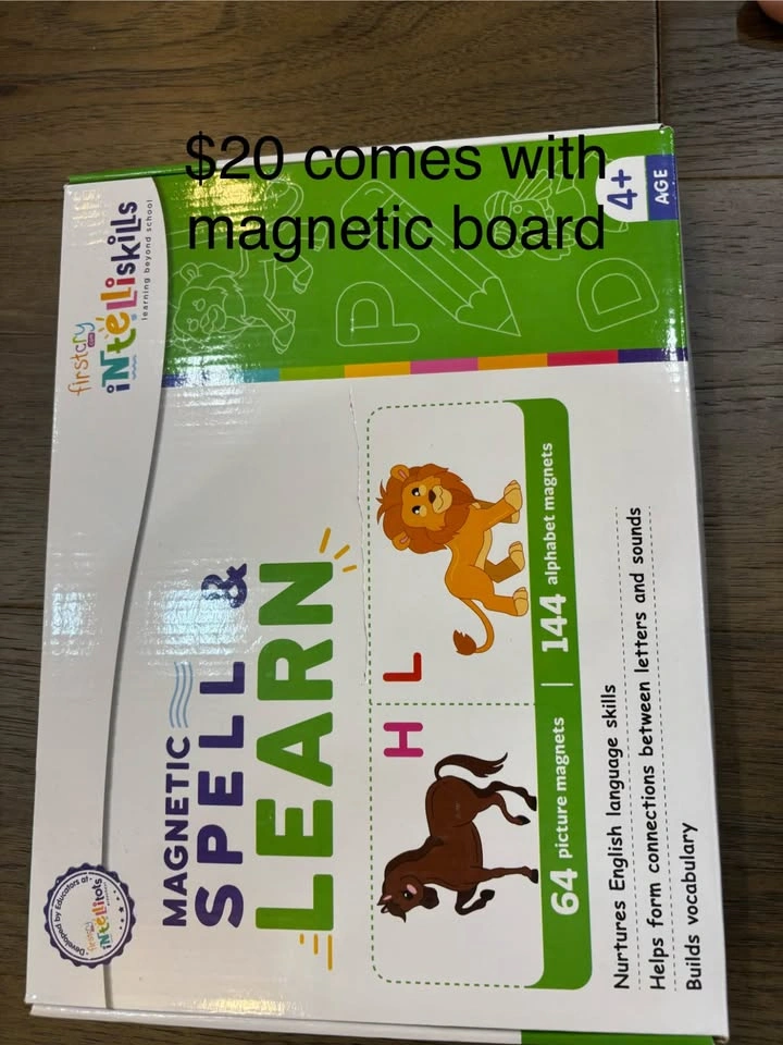 Wooden Puzzles, Board Books, Magnetic Spell Game - photo 5