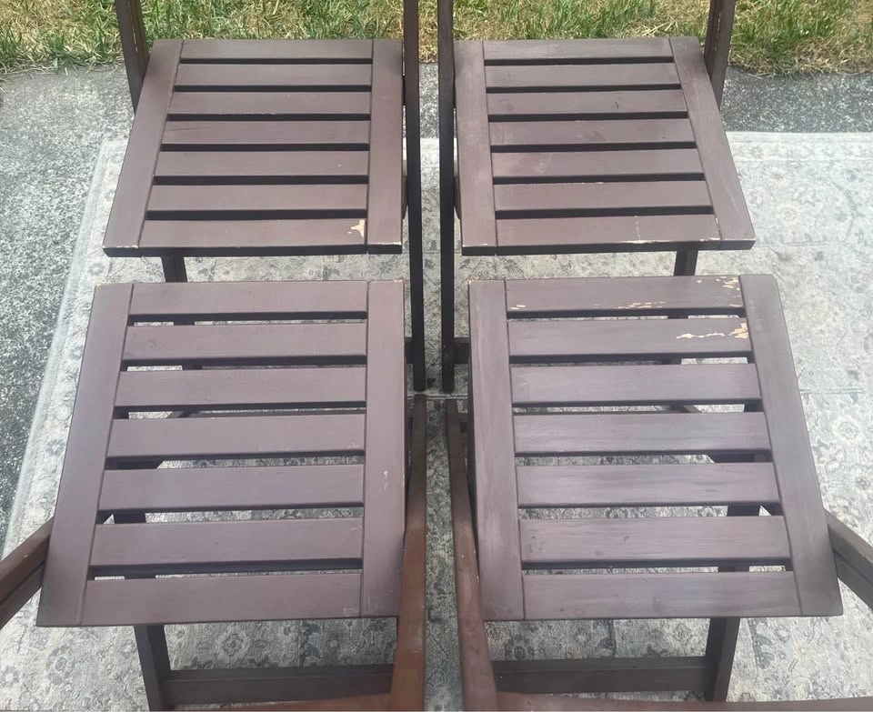 IKEA ÄPPLARÖ Patio Set – 4 Folding Chairs + Gateleg Table - photo 5