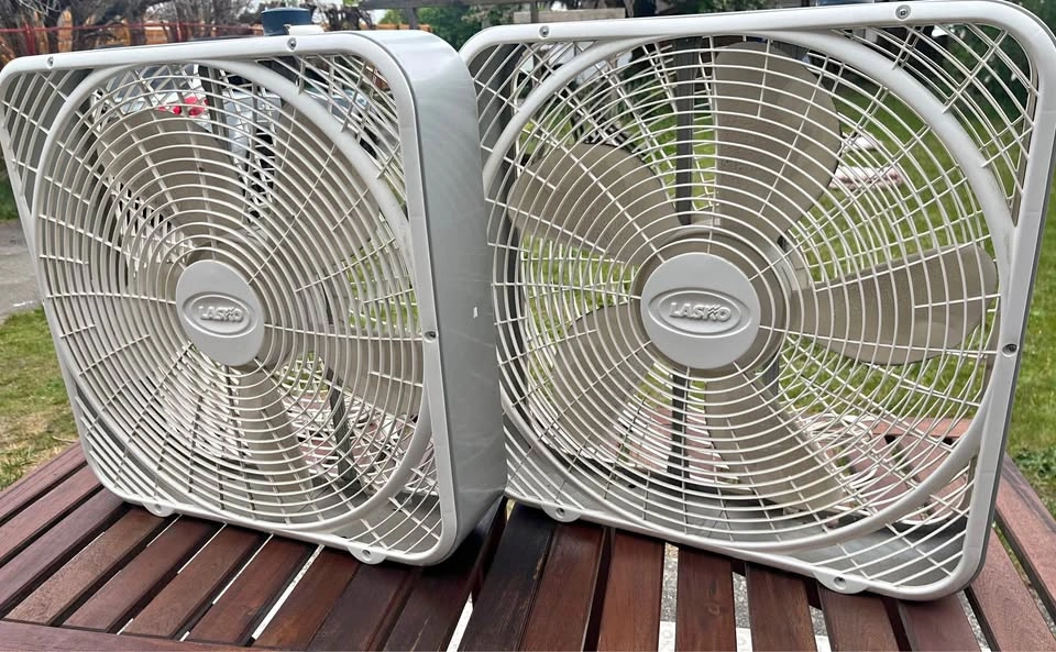 Two Lasko Box Fans