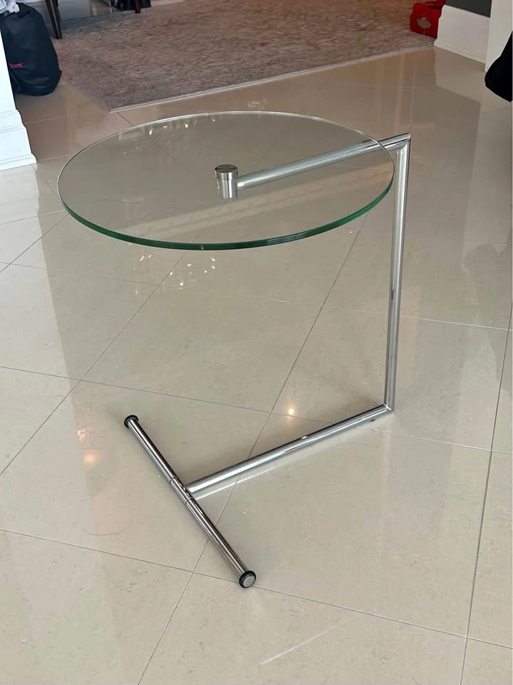 Stainless Steel Round Glass Table