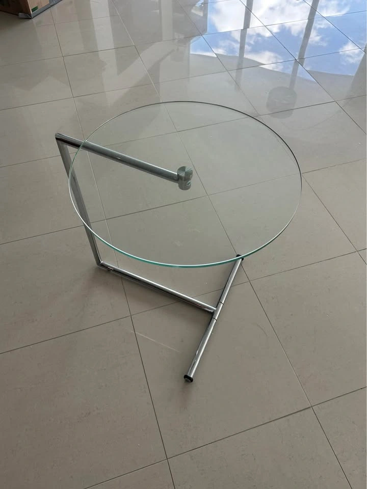 Stainless Steel Round Glass Table - photo 2