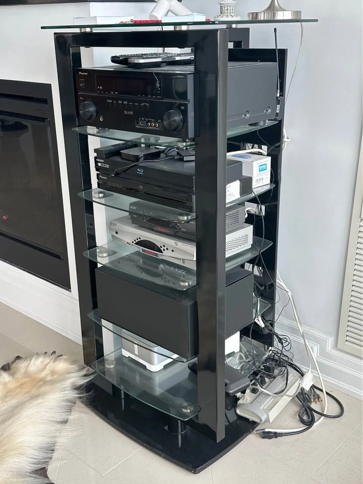 Wooden and Glass Shelving Unit - MOVING SALE TORONTO! - photo 2